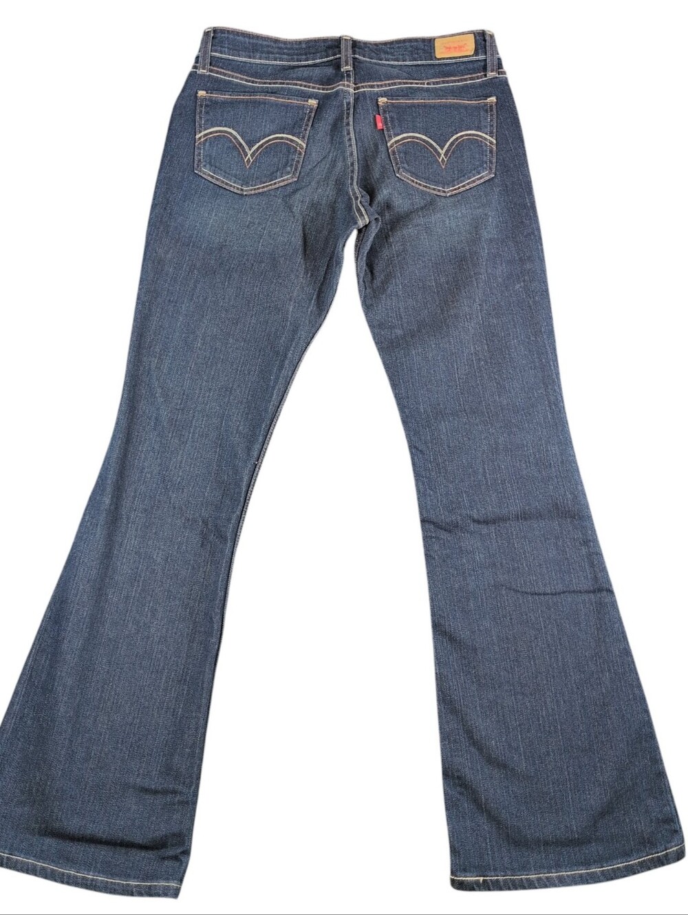 Levi's 518 Superlow bootcut Low Rise Denim jeans Size 7 Dark Wash - Picture 2 of 10